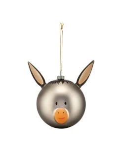 Decorazioni Natalizie<ALESSI Asinello argento